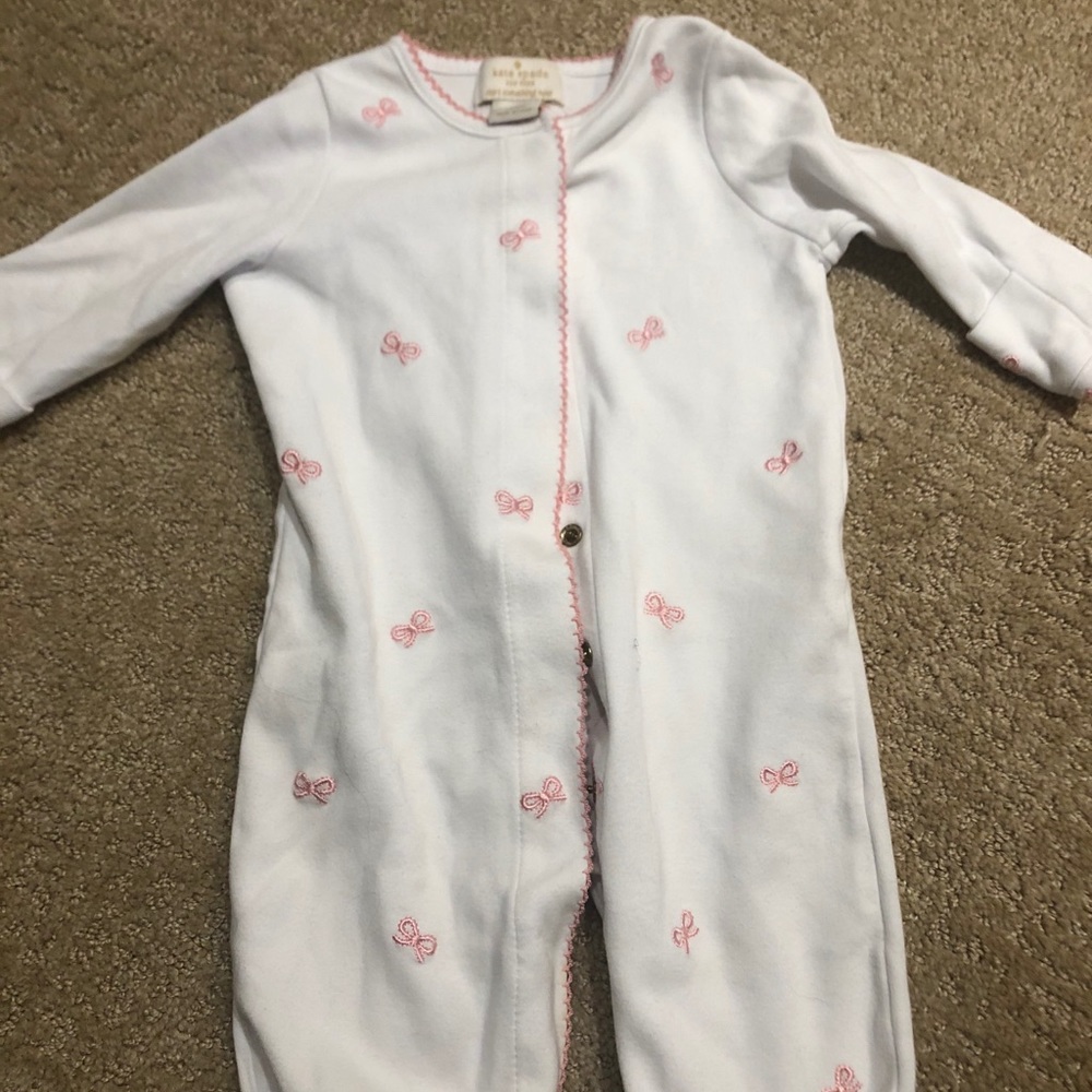 EUC 6 mo Kate spade pink bow pajamas